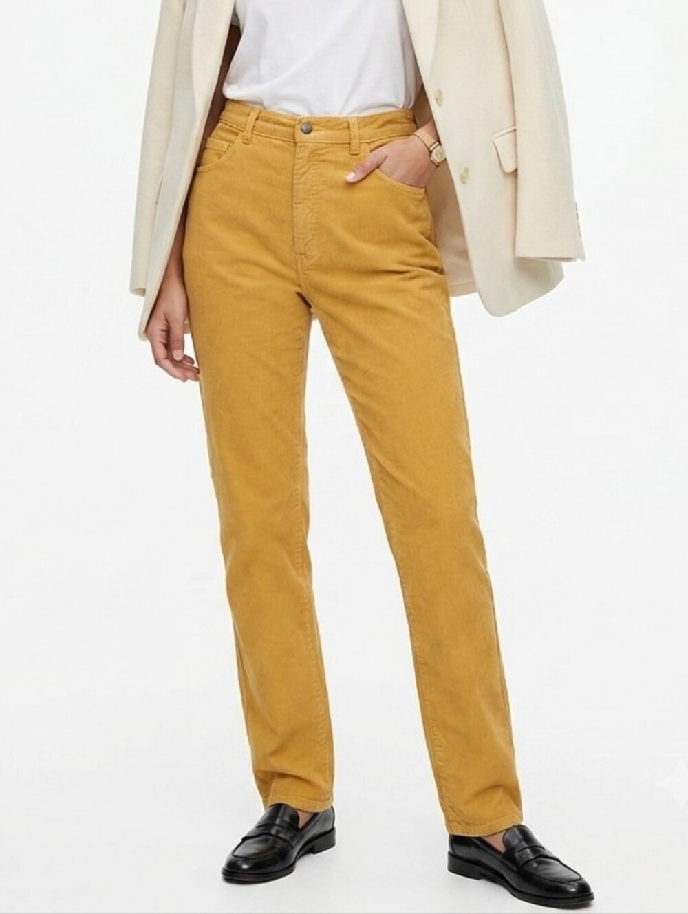 Moda International Mustard Yellow Corduroy Jeans 16